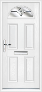 Surrey Crystal Tulip rosewood composite front door